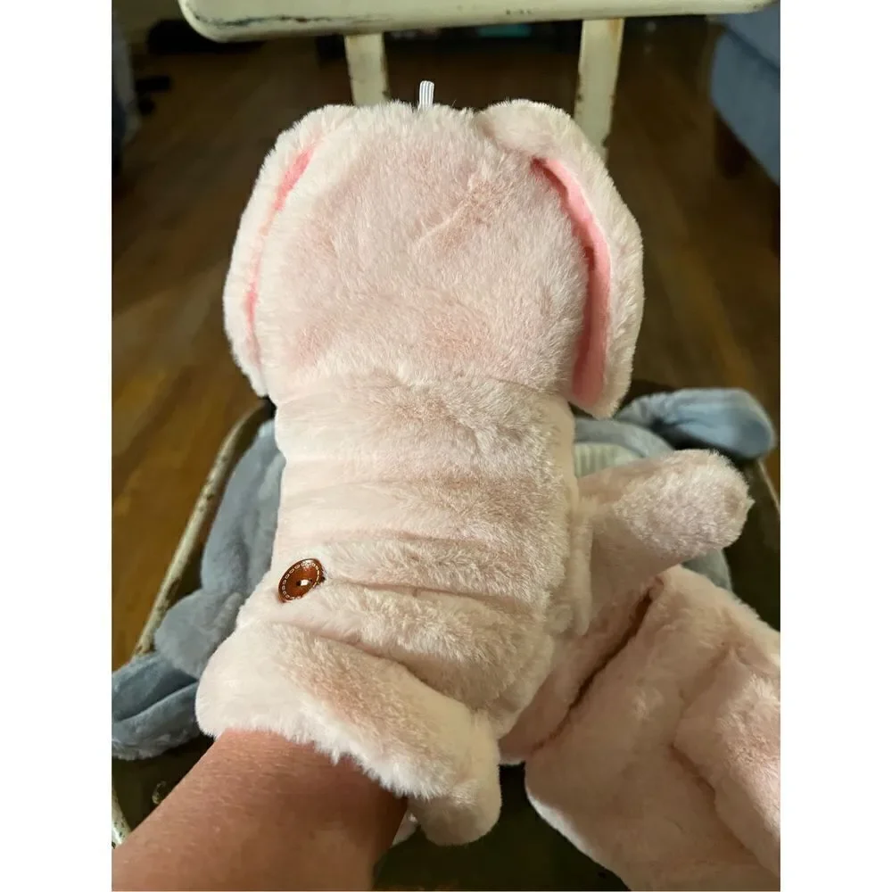 Plush cartoon fingerless mittens